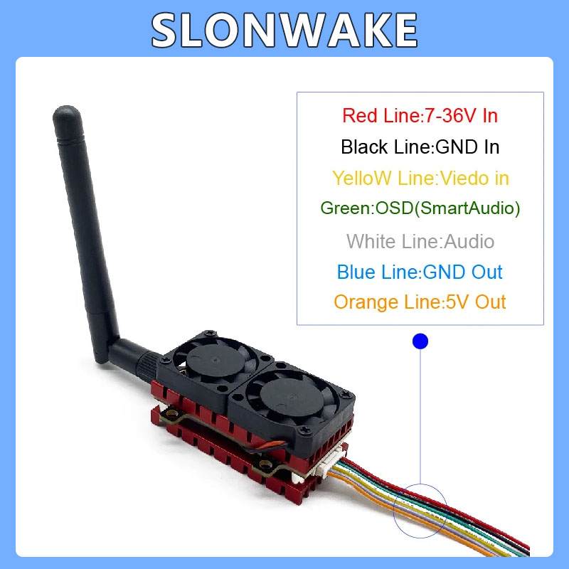 SLONWAKE 5.8G 48CH 4.2W VTX Ad - огляд і ціна Drone Racing Transmitter