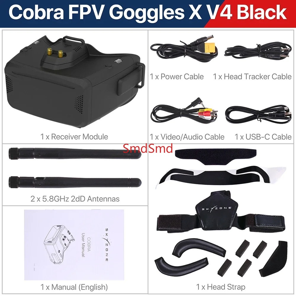 Cobra SD X V4 FPV Video Goggle - огляд і ціна Drone Racing Goggles